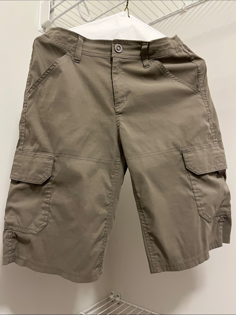 Kuhl Boys dark brown with a tint of green Cargo Shorts